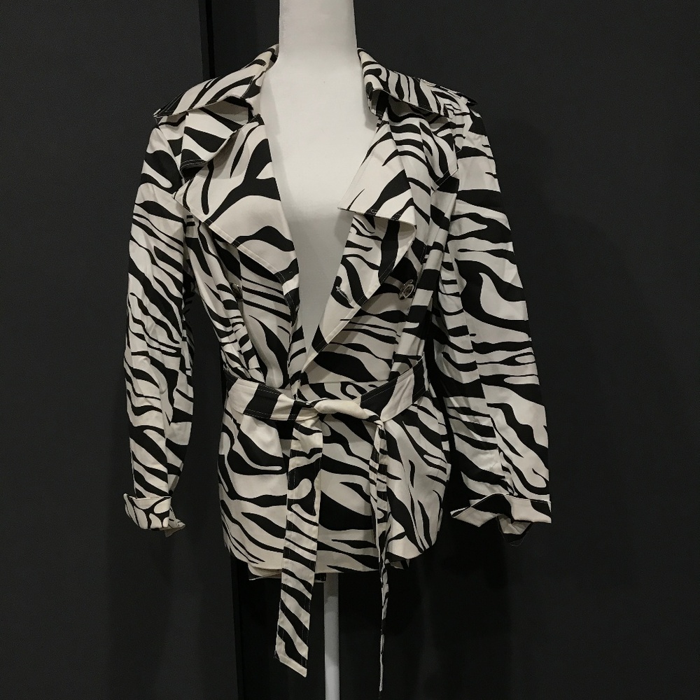 Zebra Print Pea Coat